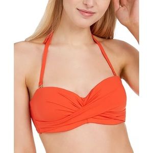 Kate Spade Swimsuit Two Piece Hot Cherry Bandeau